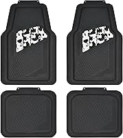 Vista 11 de CAR PASS - Juego de tapetes, impermeables, duraderos, para todo tipo de clima, para la mayoría de los vehículos, 4 piezas, rosa