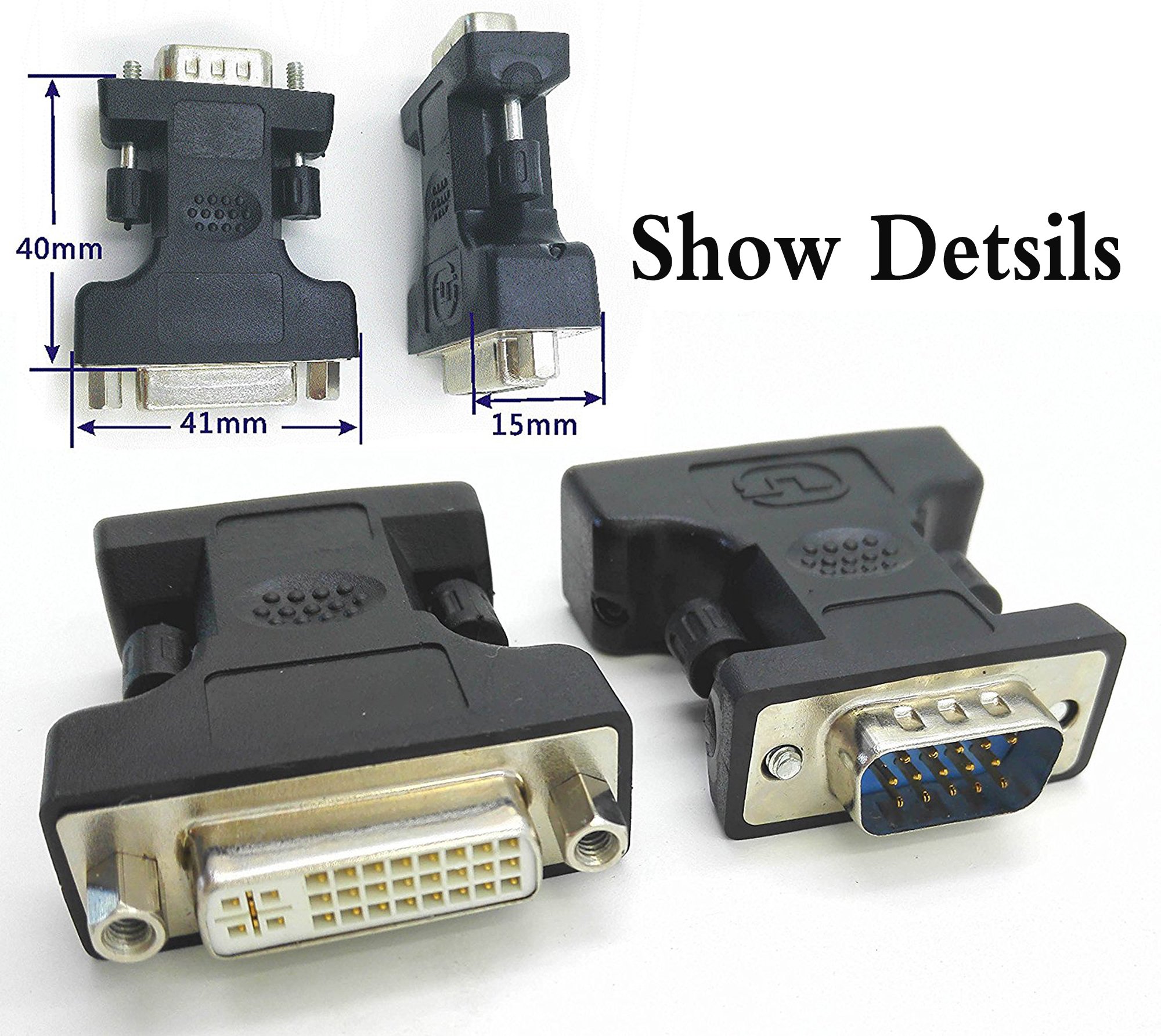 Cavo Adattatore Sdoppiatore Y VGA SVGA HD15 1 Maschio A 2 Femmine 0,2m - Foto 4