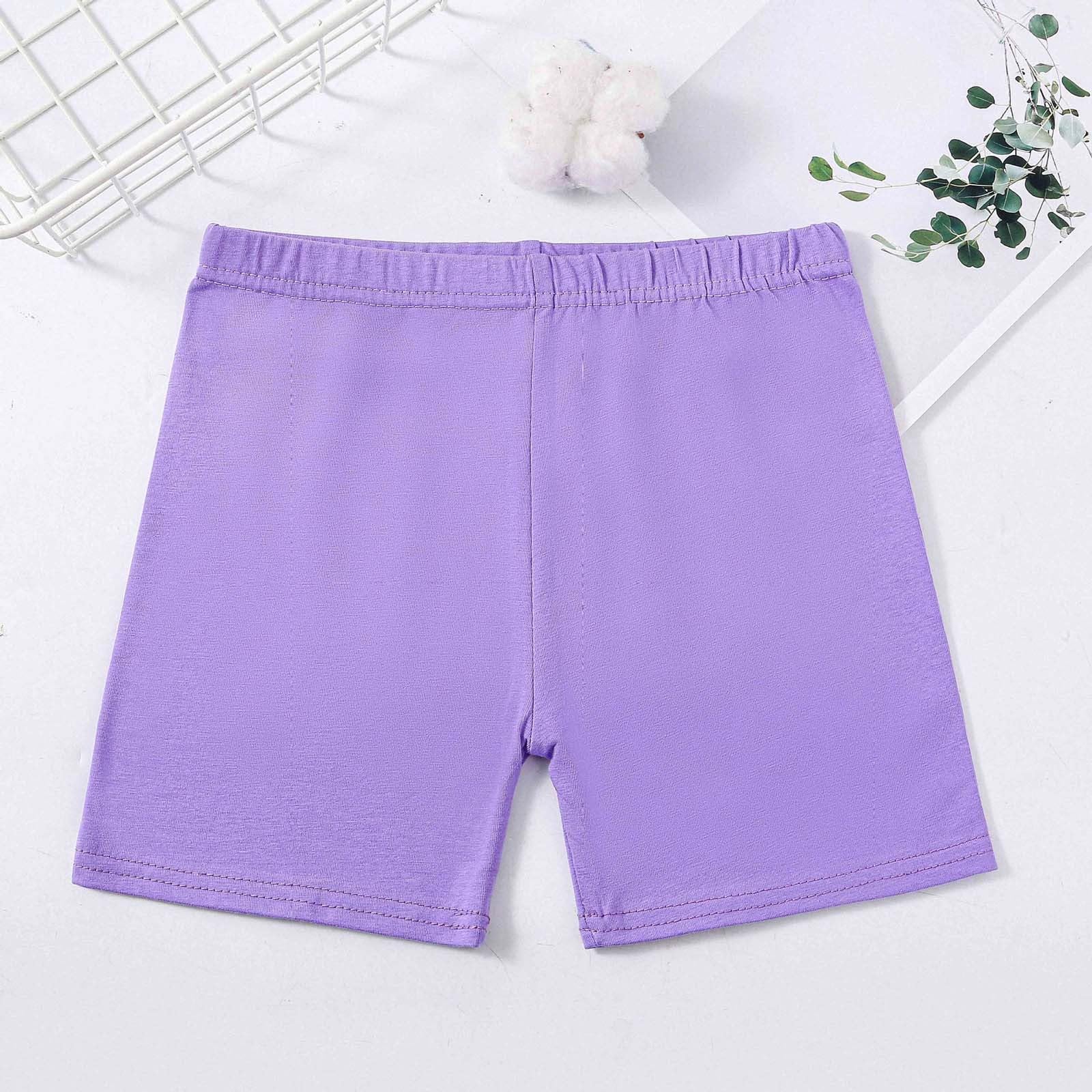 Generisch Mädchen Kurze Leggings Baumwolle Radlerhose Sommer Activewear Shorts, Kinder Unter Kleid Hosen, Elastische Sporthose Turnhose Sommerhose für Sport Laufen Tanz Wandern