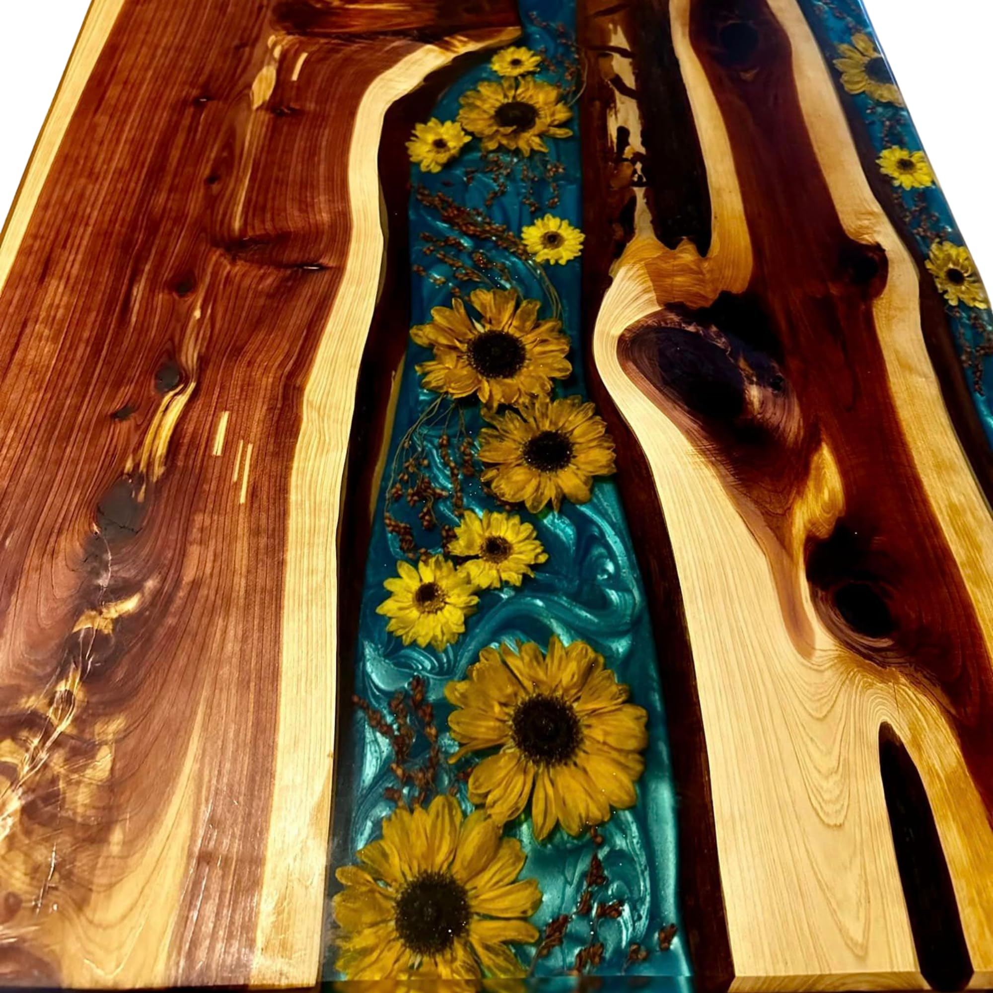 Amazon.com: Sunflower Table, Floral Art Resin, Sunflower River