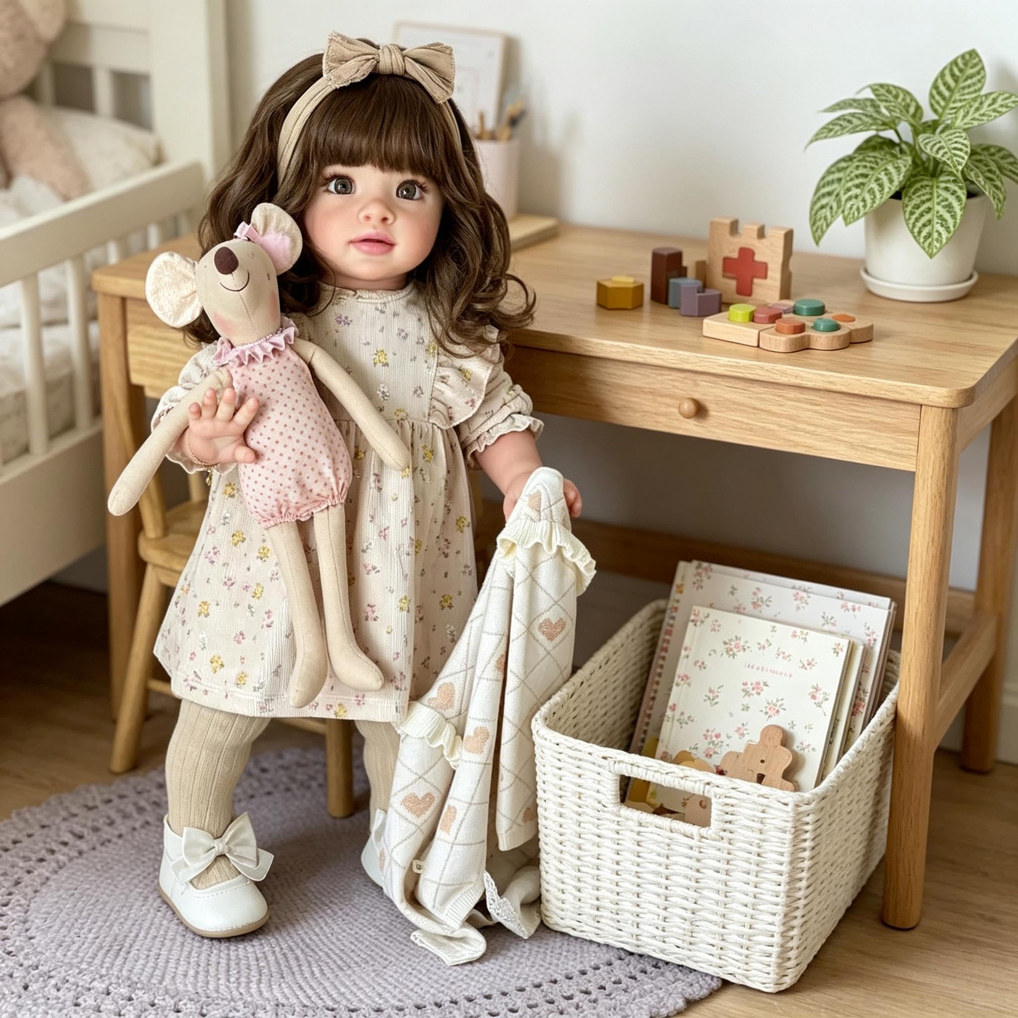 51 cm Reborn Baby Dolls Pippa Realistyczne Reborn Maluch Lalki Dziewczyna Tkanina Body Wygląda Prawdziwie Realistyczne Maluch Baby Doll Miękki Winylowy Silikon Niemowlęta Lalka z Akcesoriami