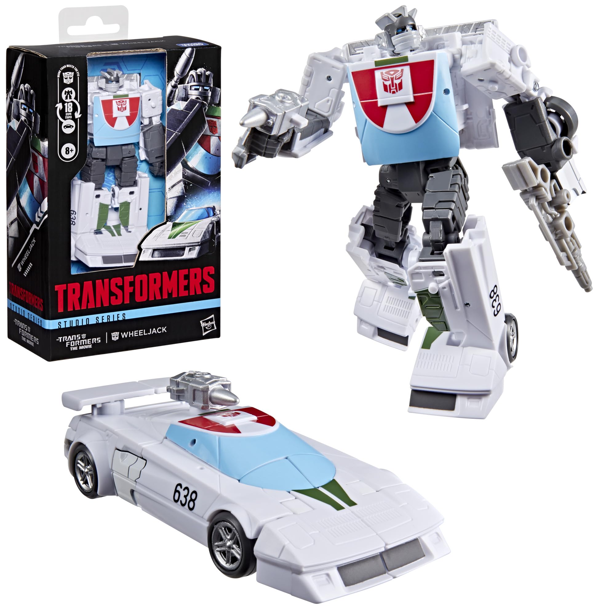 Wheeljack klasy Deluxe z kolekcji Transformers Studio Series z filmu ""The Transformers: The Movie"", 12,5-centymetrowa przekształcająca się figurka, zabawkowe roboty dla dzieci w wieku od 8 lat