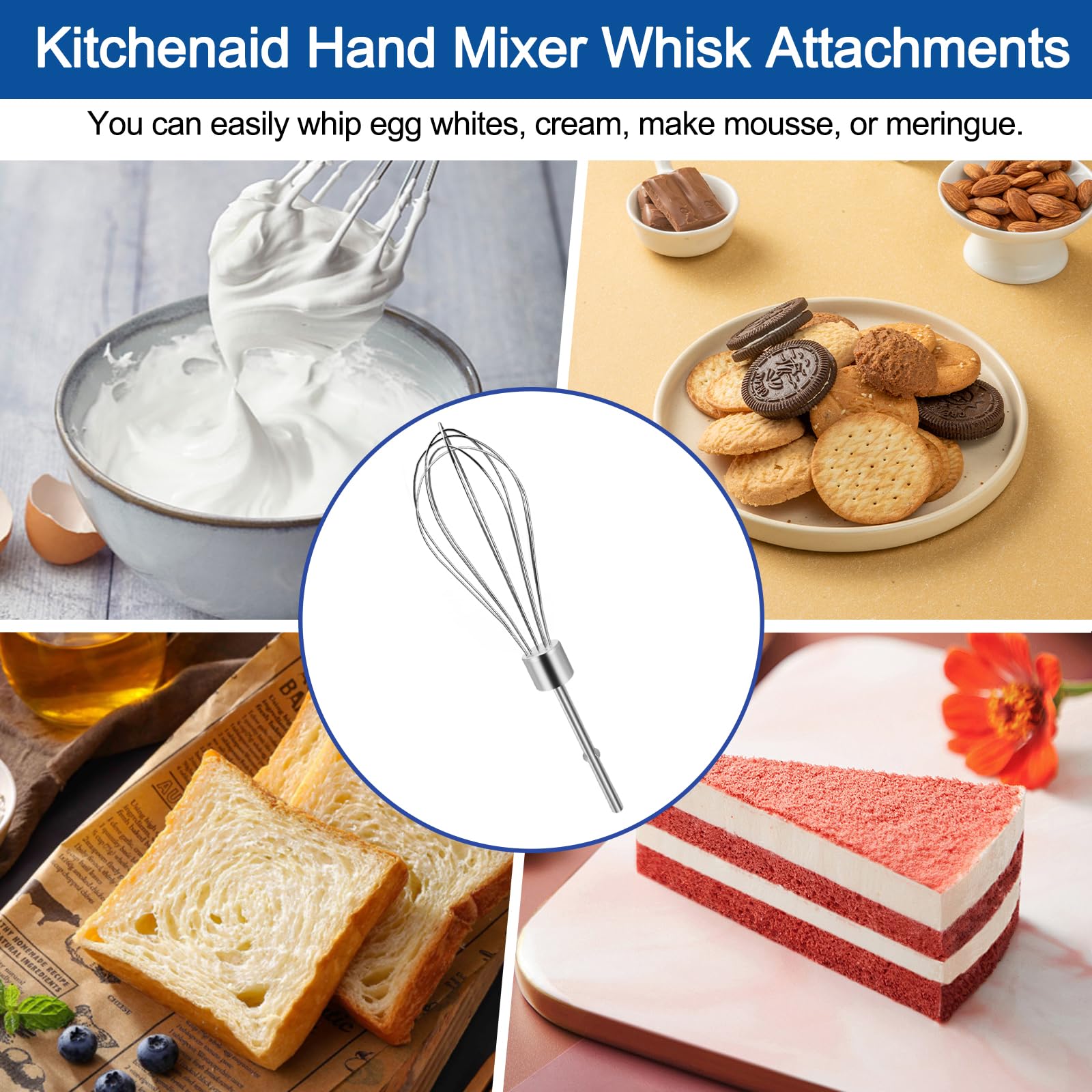 KitchenAid Hand Mixer Whisk Attachments - 2 Pack -4