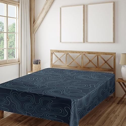 Vista 327 de Lunarable Sábana encimera de mapa del mundo, collage antiguo de mapas del Atlas antiguos, estampado vintage del grupo de civilización, suave y Beige