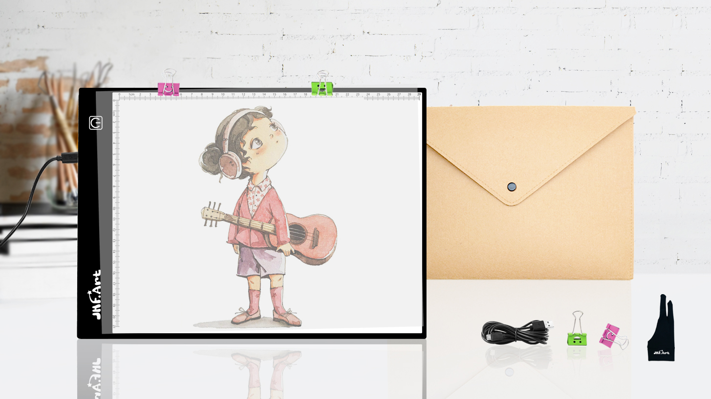 Tavoletta Luminosa A4 LED Con USB-C - Per Disegno, Tatuaggi, Acquerelli, Con Accessori - Foto 9