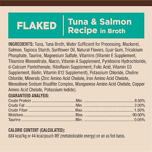 Miniatura 8 de Wellness CORE Tiny Tasters - Alimento húmedo para gatos adultos, natural, rico en proteínas, sin granos, bolsa de 1.75 onzas, paquete de 12, atún y