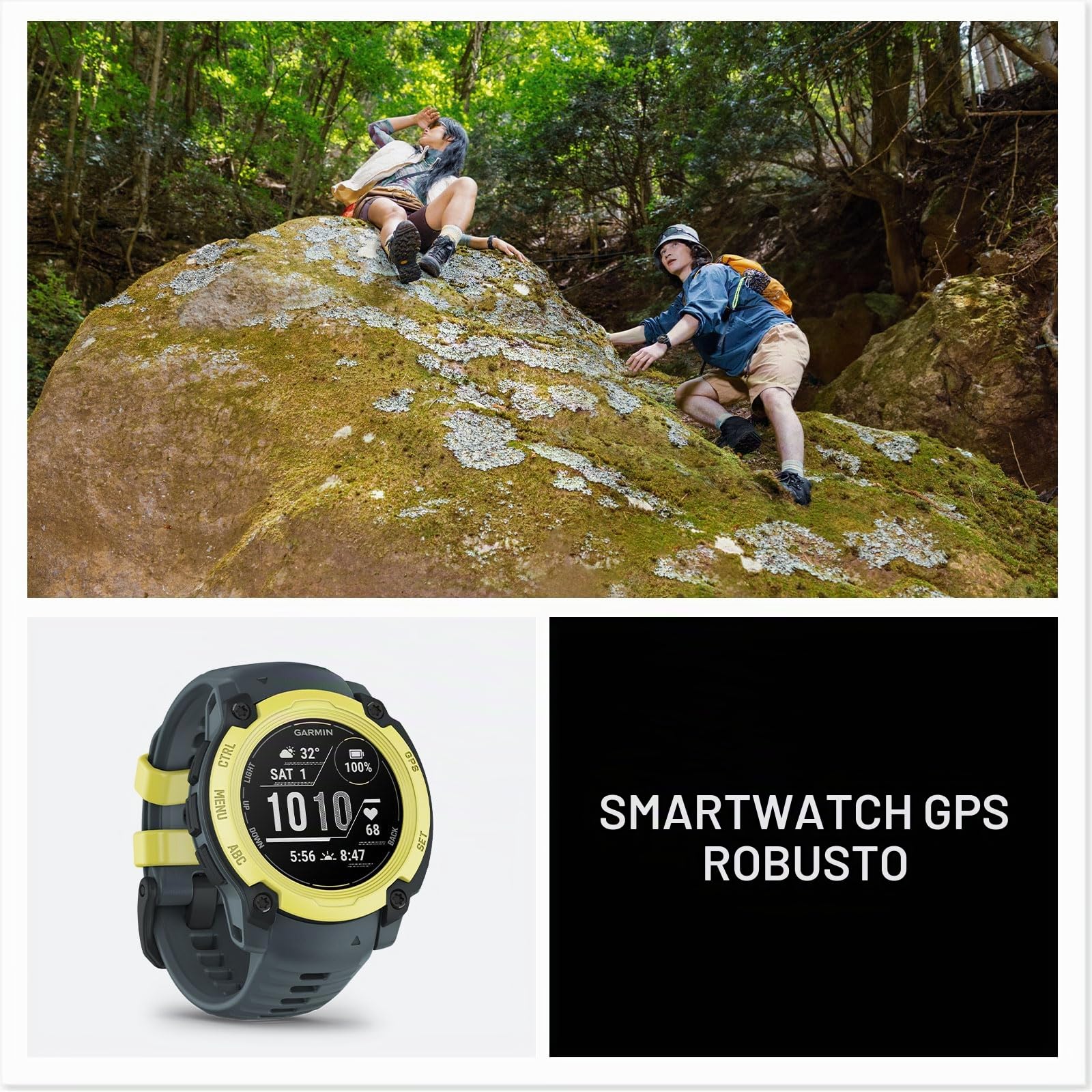 Garmin Instinct E, Smartwatch, 40mm, Display MIP, GPS, Cardio, SpO2, +70 app per lo sport, Training Readiness, Activity Tracker 24/7, Notifiche, Connect IQ, Autonomia 14 giorni, Black & Charcoal