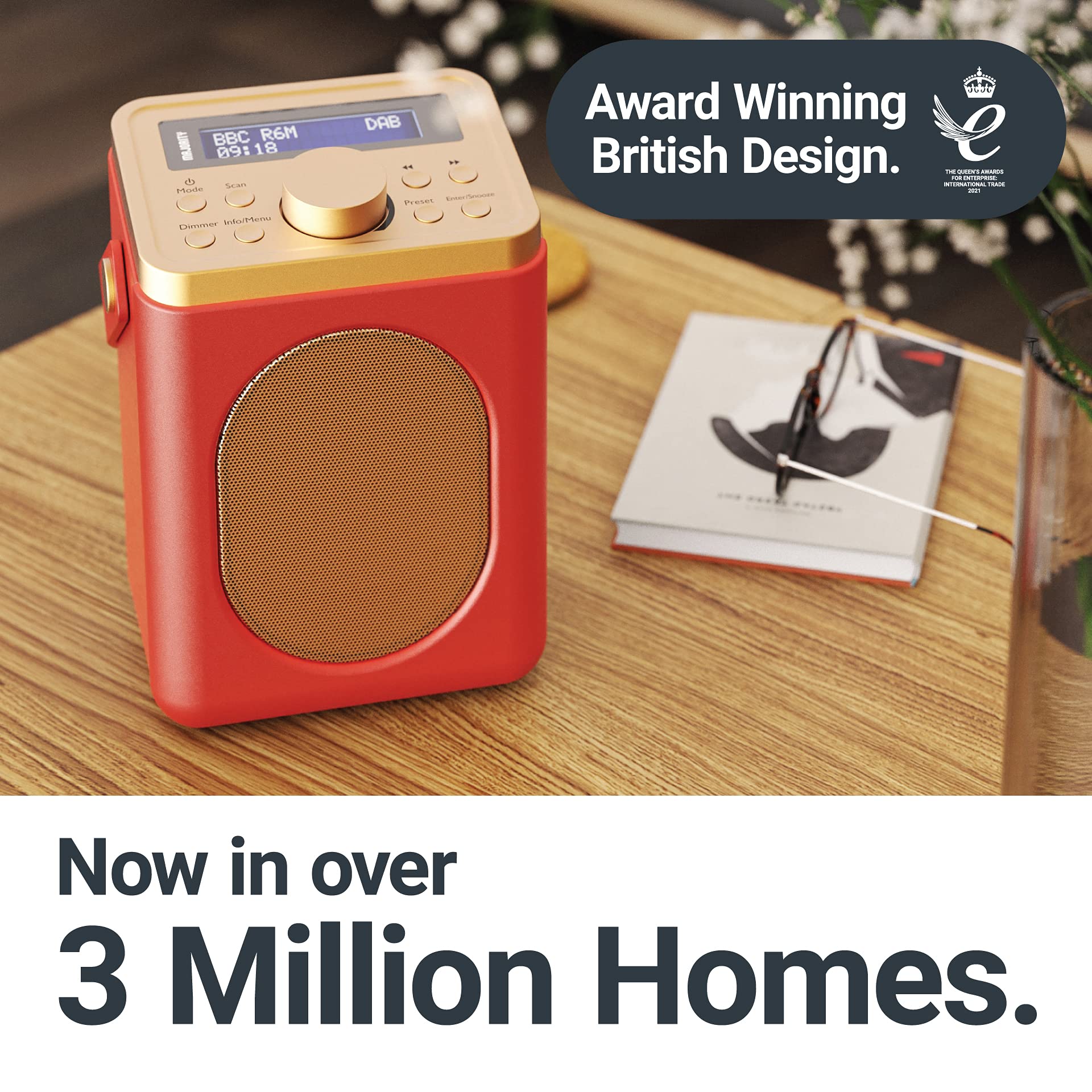 MAJORITY Little Shelford Portable Radio Bluetooth Connectivity FM