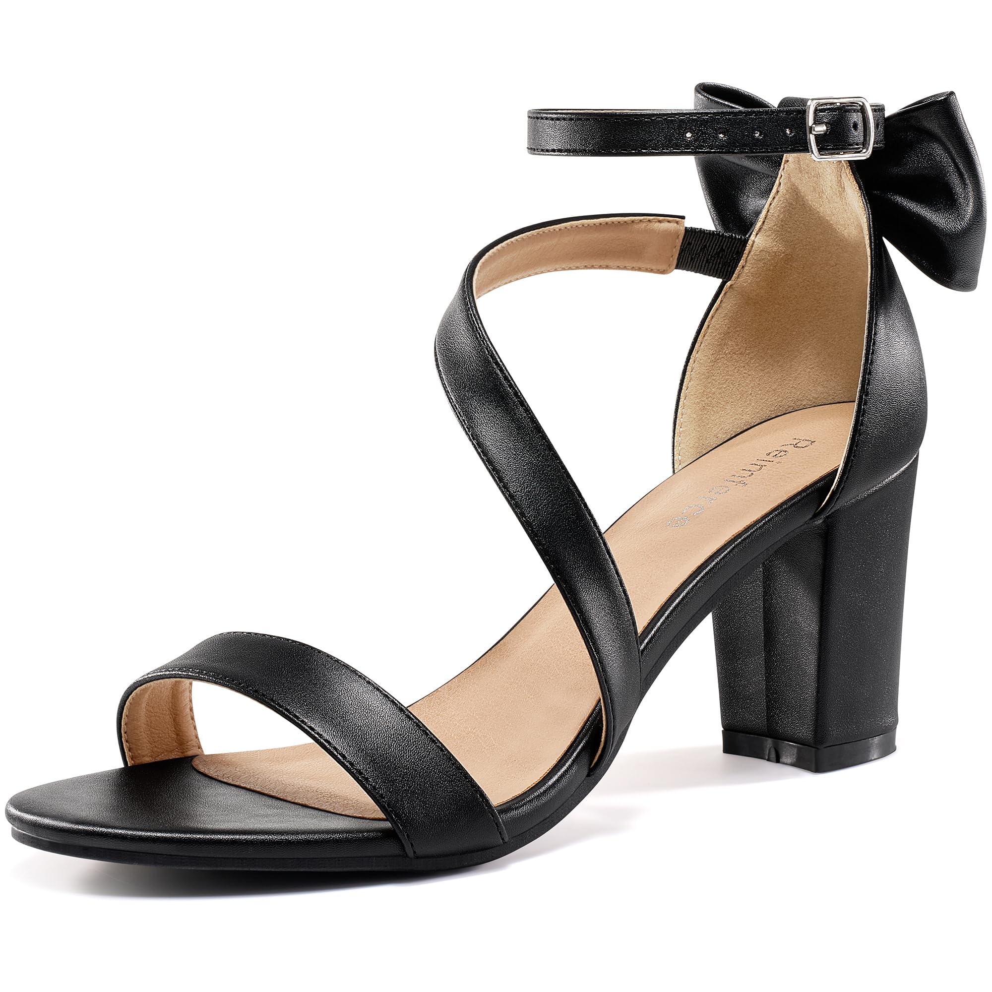 Reimferce Comfortable Block Heels for Women: Cushioned Insole