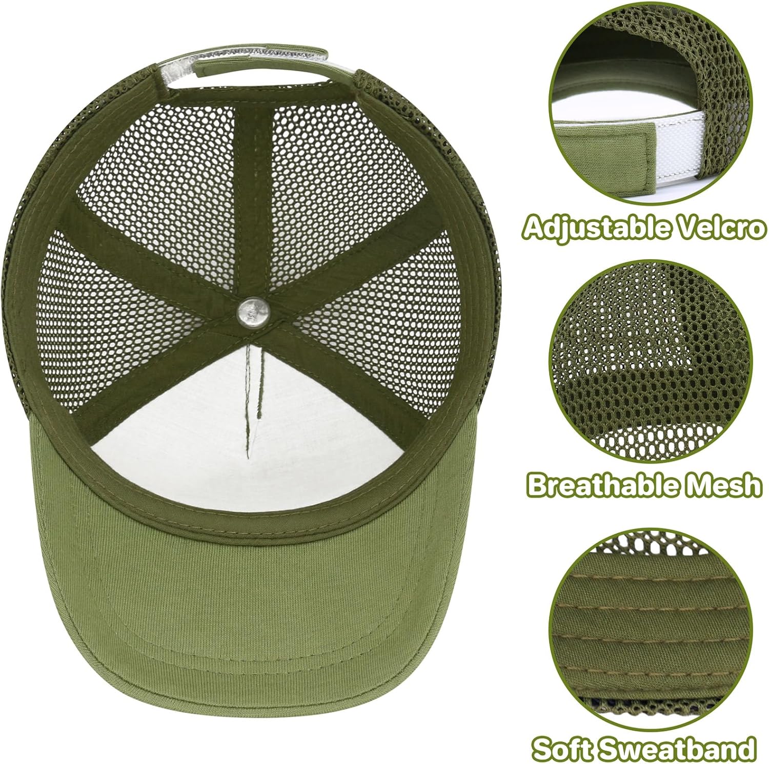 qikqik Baby Baseball Cap Toddler Baseball Hat with Mesh Infant Sun Hat UPF 50+ Baby Ball Cap Toddler Girl Hats Kids Hat Boys - Image 3