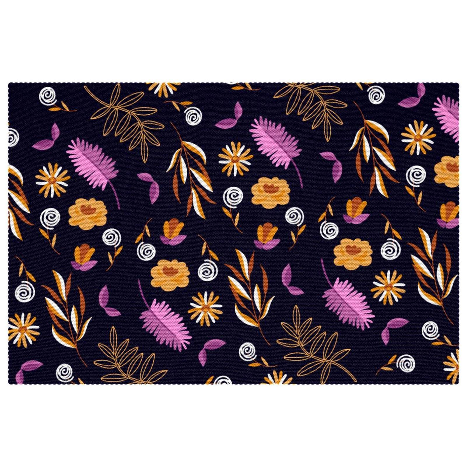 Set de table feuille de fleurs résistant à la chaleur style raffiné pour table