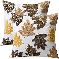 Vista 9 de Juego de 2 fundas de almohada decorativas bordadas para sofá, fundas cuadradas para cojines, para dormitorio, sofá, decoración rústica de granja, 18