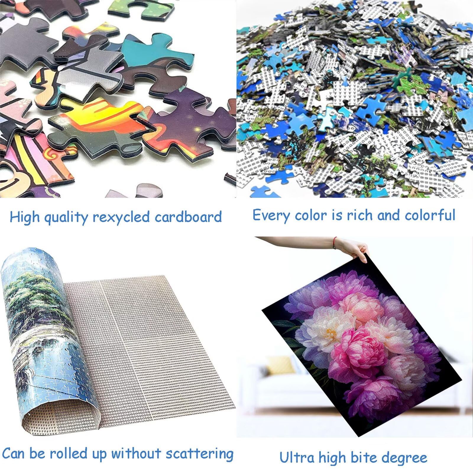 Puzzle 3000 elementów piwonia puzzle dla dorosłych kwiat 122 x 81 cm unikalne rzemiosło klasyczne 3D drewniana układanka do rodzinnych gier aktywnych, układanka zrób to sam do dekoracji ścian domu