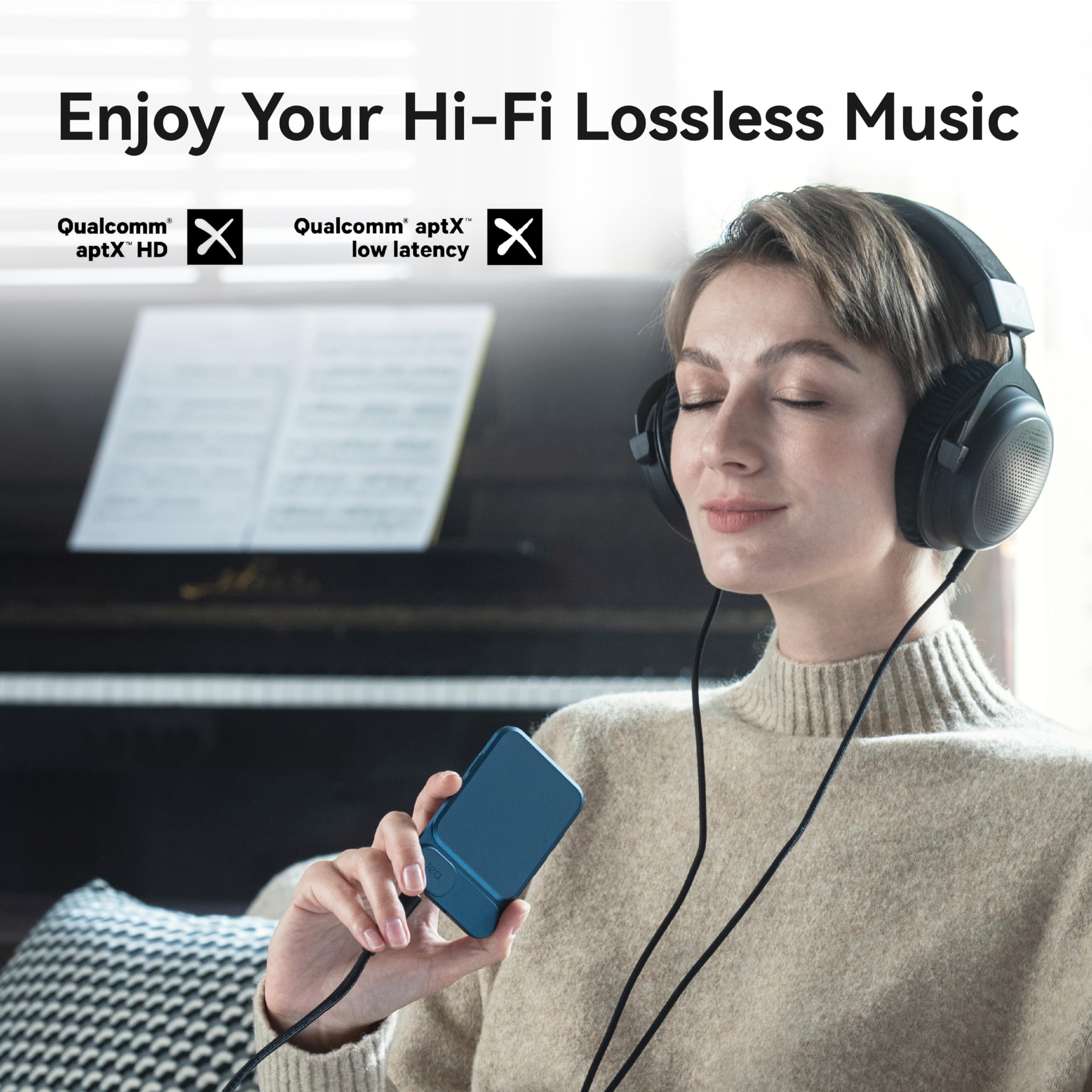 khadas Amplificateur de Casque Tea, DAC Portable & Amplificateur Hi-FI Magnétique | 32bit/384KHz | USB-C & Bluetooth 5.0 | Batterie 1160mAh | Sortie 3,5 mm pour Streaming/Jeux/Musique (Gris)