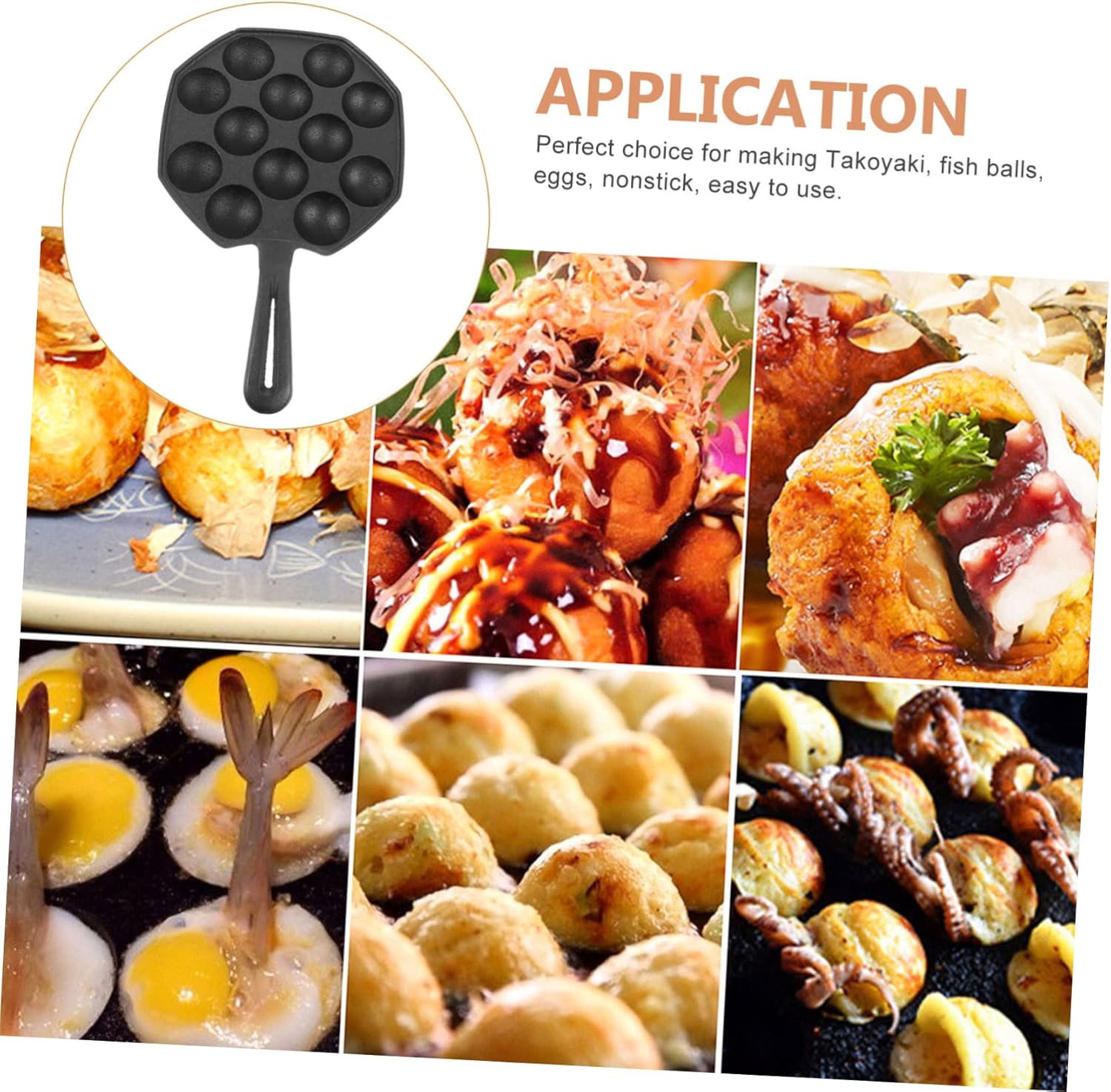 Garneck 1pc Cast Baking Tray for Quail Eggs Cavity Nonstick Grill Pan for Home Cooking Ergonomic Design Wear- Bottom for Friends