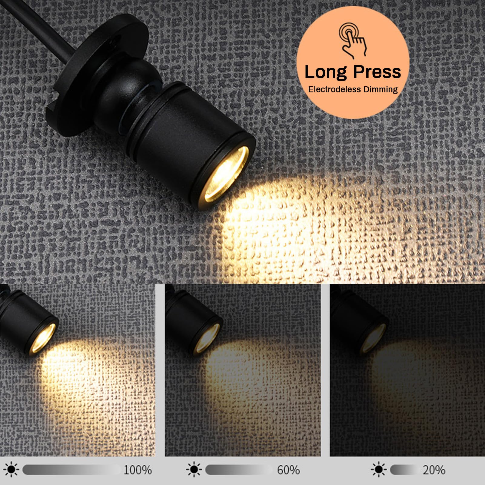5V Dimmable LED Mini Spot Light with 6.6ft Cable, Jewelry/Indoor