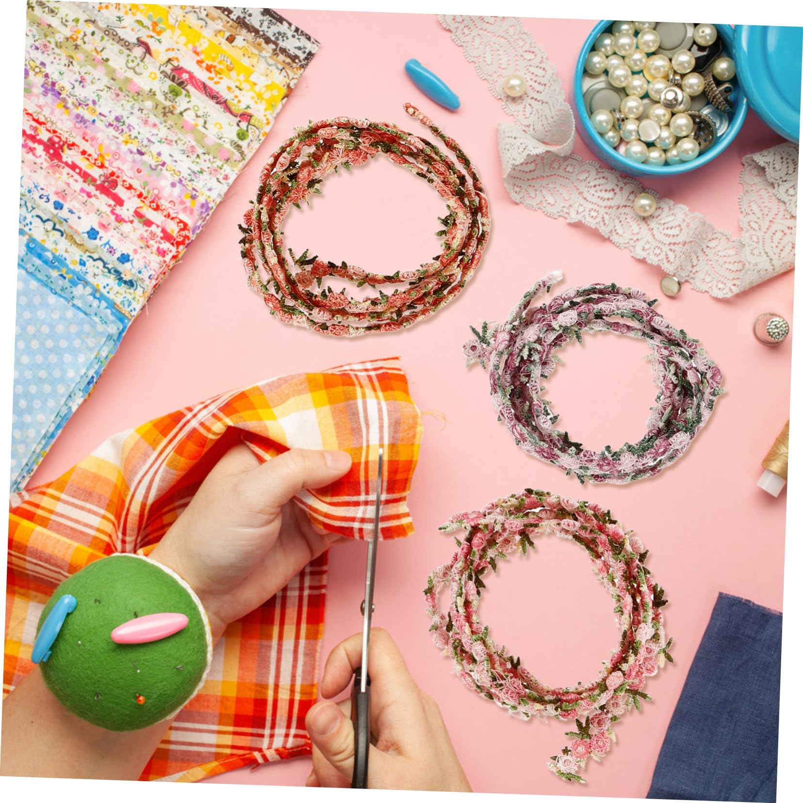 SEWACC 25rollen Bunte Blumen-spitzenborte Für -nähprojekte Dekorative Für Hochzeits Und Haaraccessoires Und