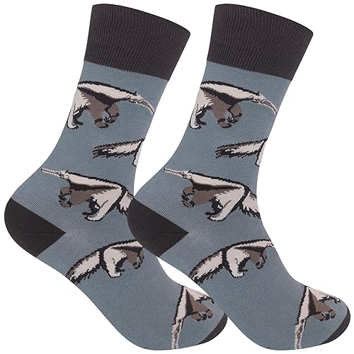 FUNATIC Animal and Nature Socks - Gifts for Wildlife Lovers - One Size Fits Most - 6-12 - Giant Anteater