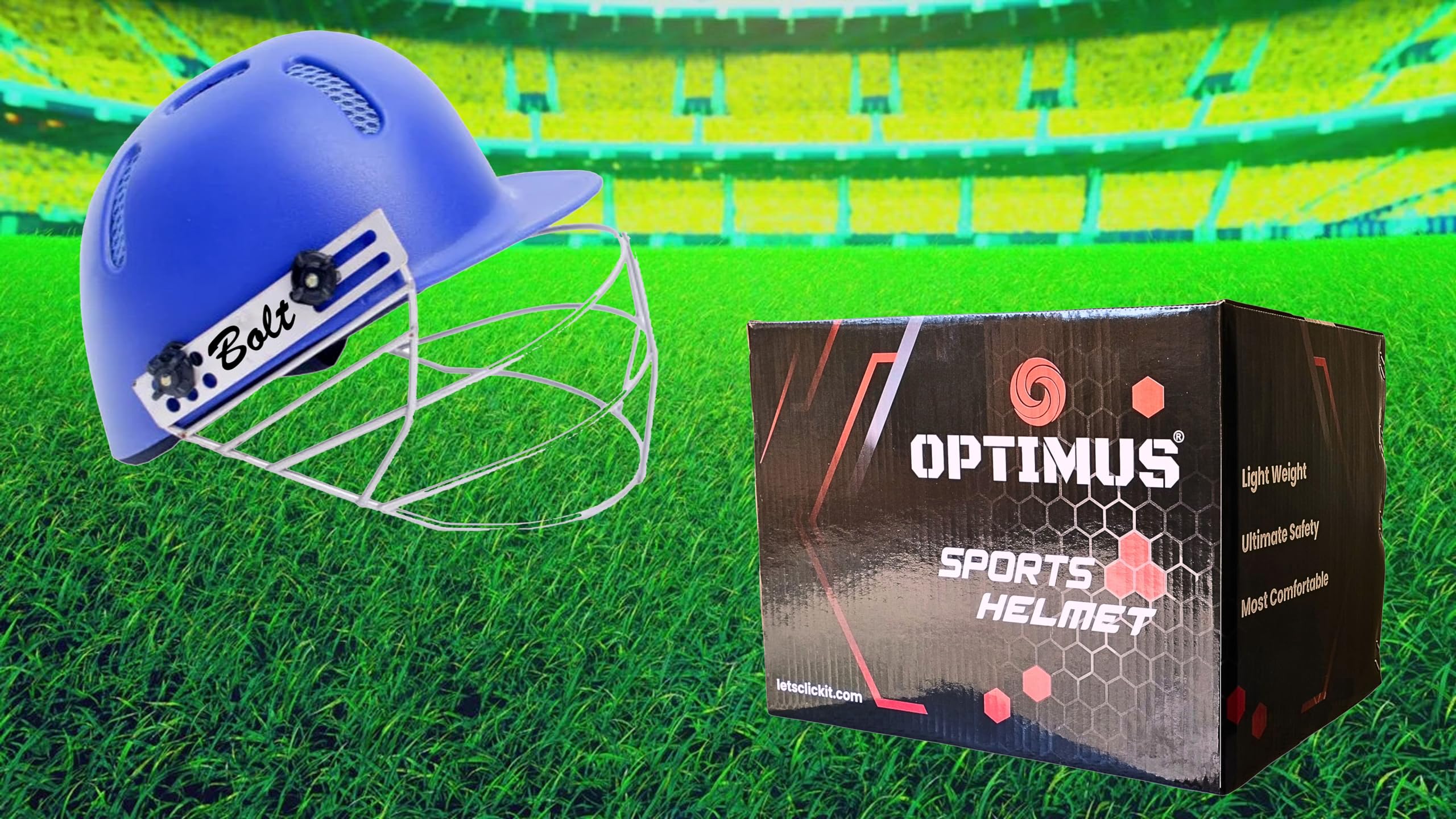 Optimus® Bolt Cricket Helmet with Adjustable Steel Grills & High Density Foam Lining -Small (B0CJCNZNJT) Amazon Price History, Amazon Price Tracker