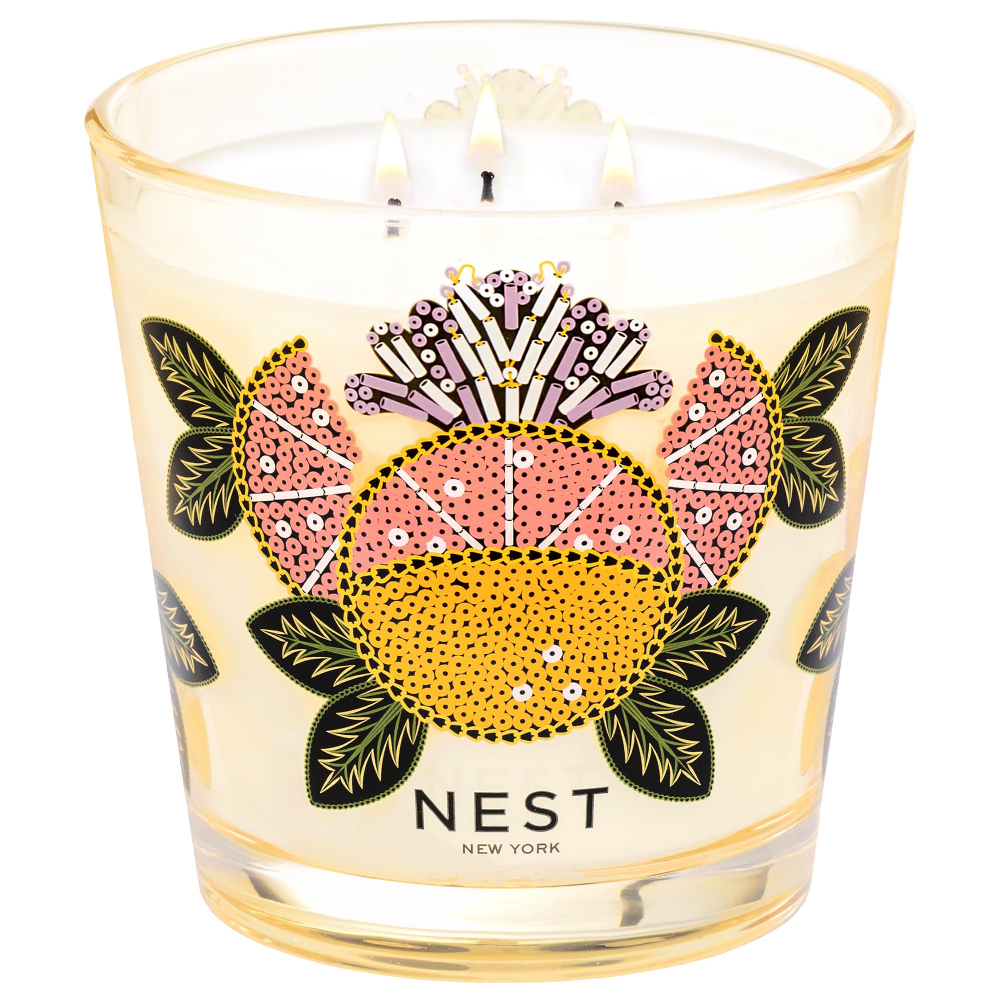 NEST New York Vela perfumada decorativa de 3 mechas, pomelo, 601 g