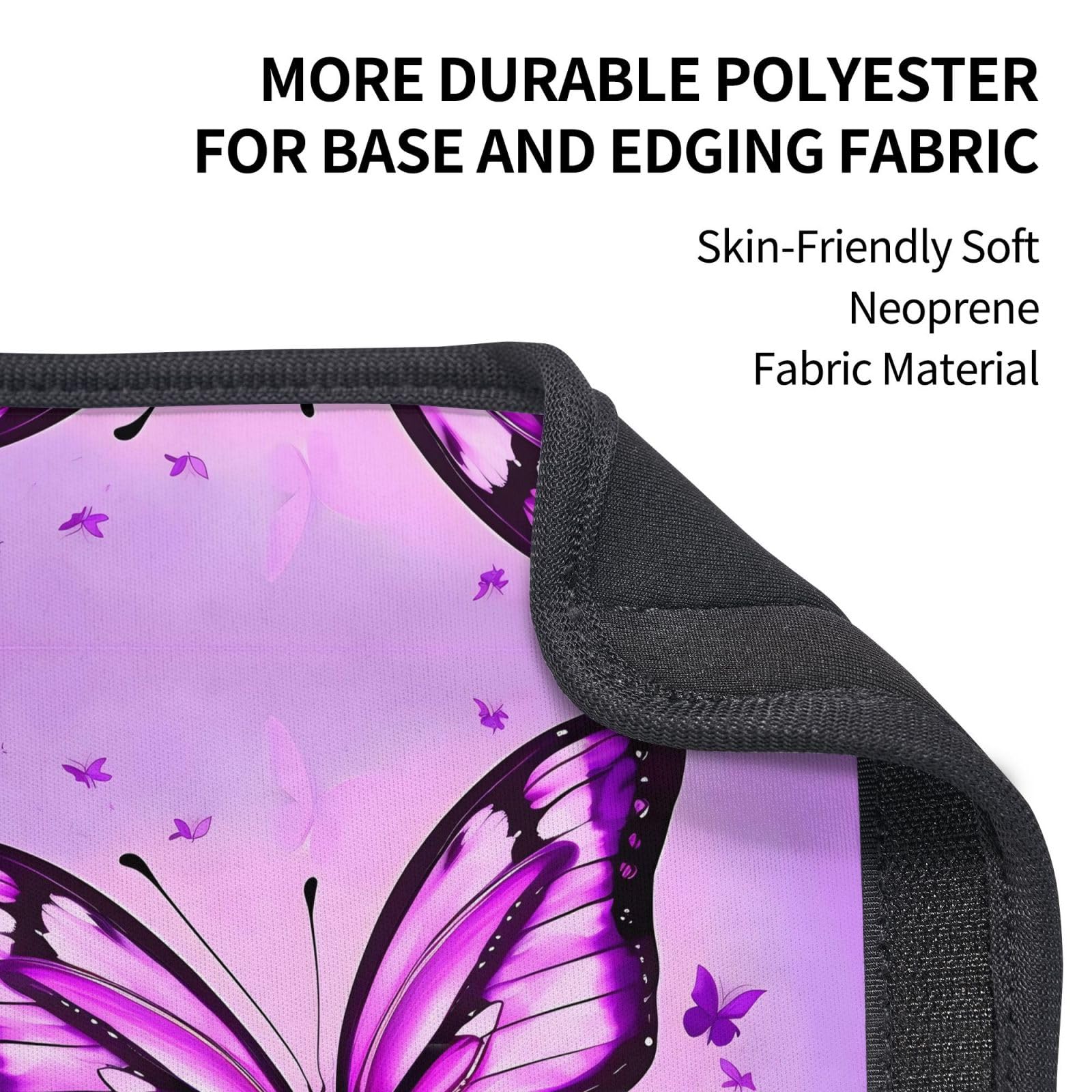 Jeiento 2 Stück Sicherheitsgurt-Pads - Lila Schmetterling Für Auto Gurtpolster