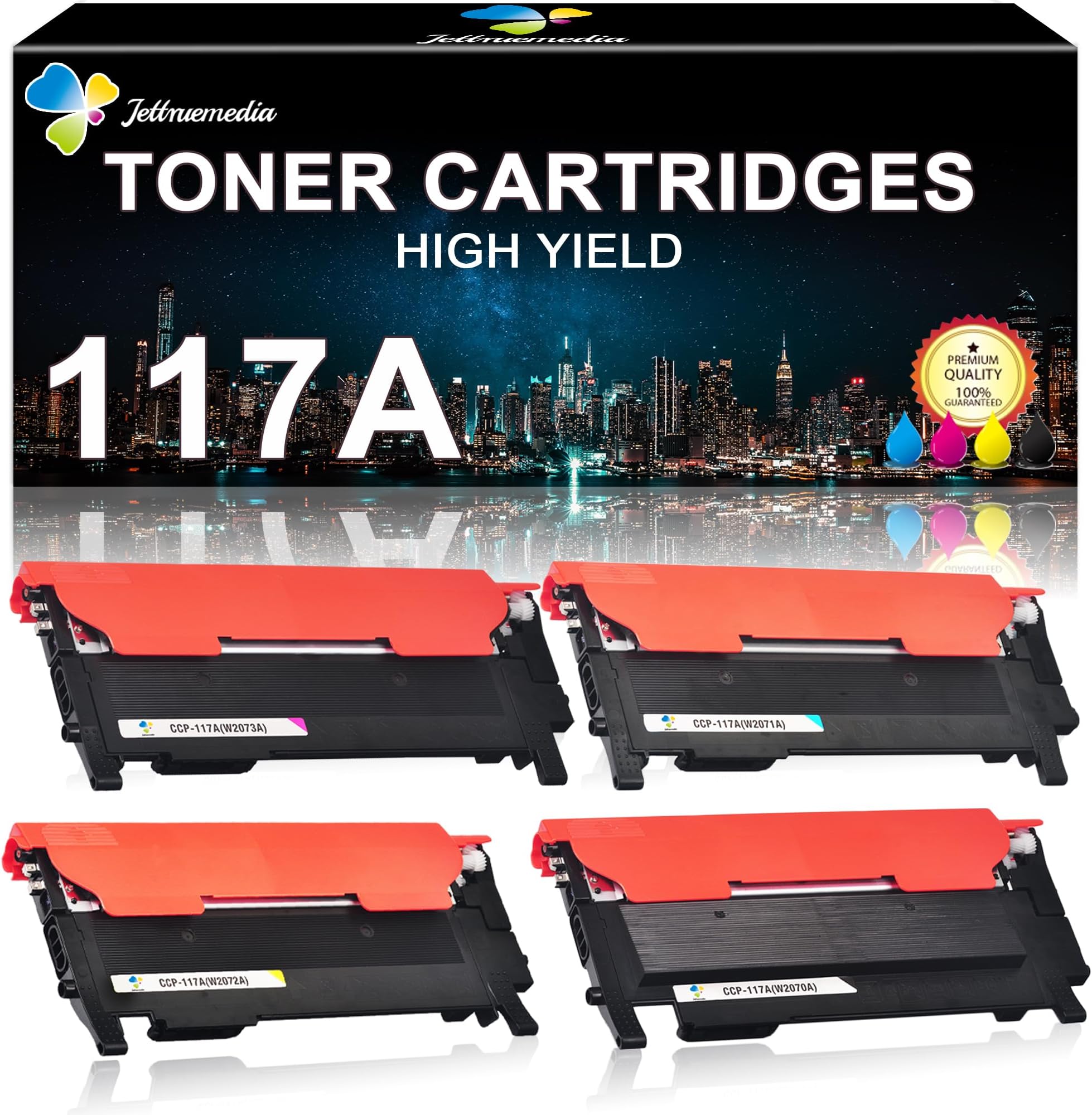 Genuine HP 117A Toner Cartridges - 4 Colour HP 117A Printer Cartridge Multipack - View #5