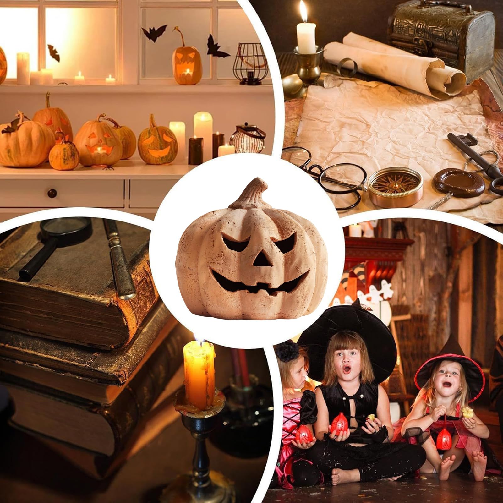 Lampion Dynia Upiorne Bezpłomieniowe Lampy Oświetlenie | Lampiony Dynie Na Halloween Do Ozdoby Ogrodu Trawnika Ganku Drzwi Frontowych Nocy Sypialni Domu Przyjęcia Na Zewnątrz