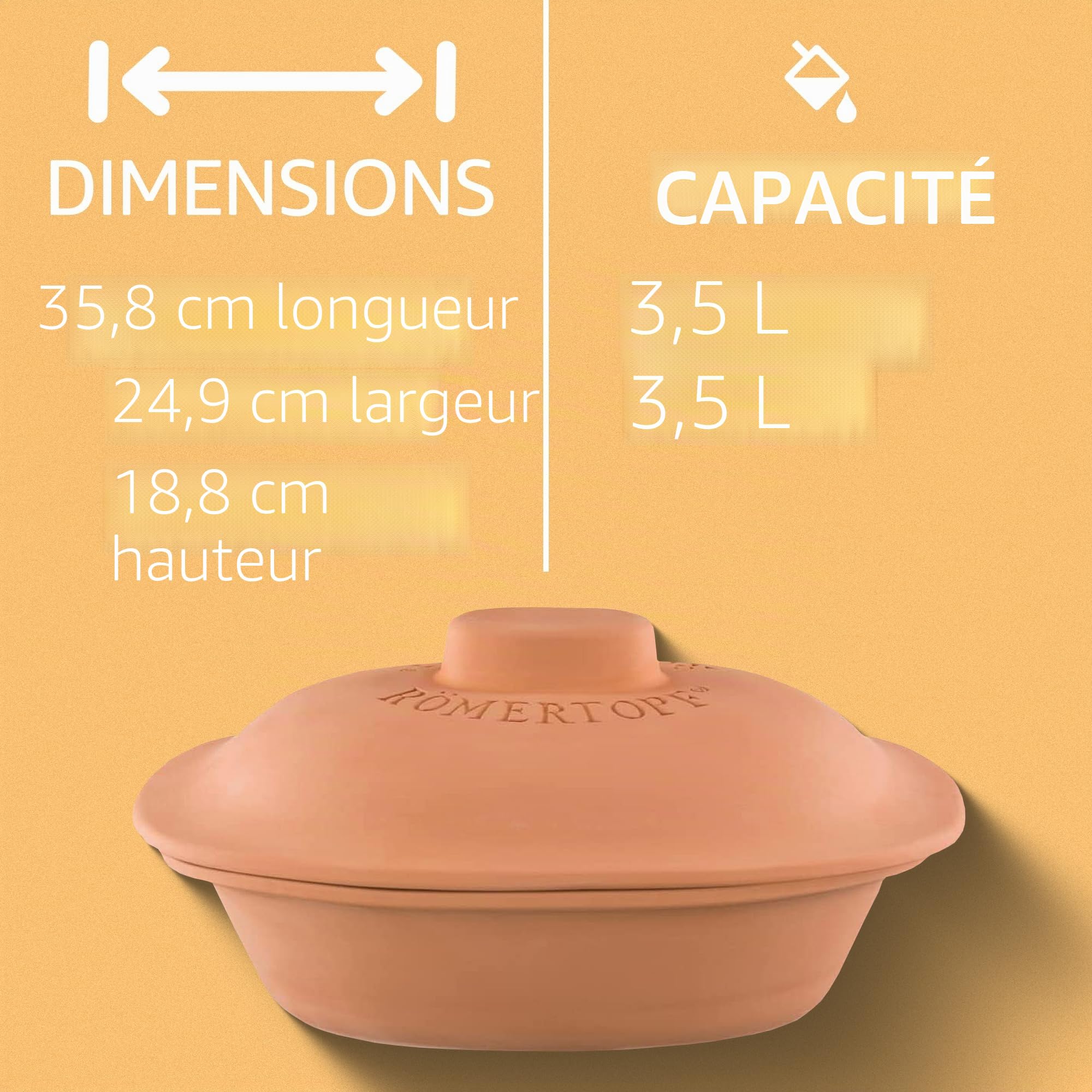 Römertopf 190 05 Trend 3,5 L en Céramique Ton Naturel 36
