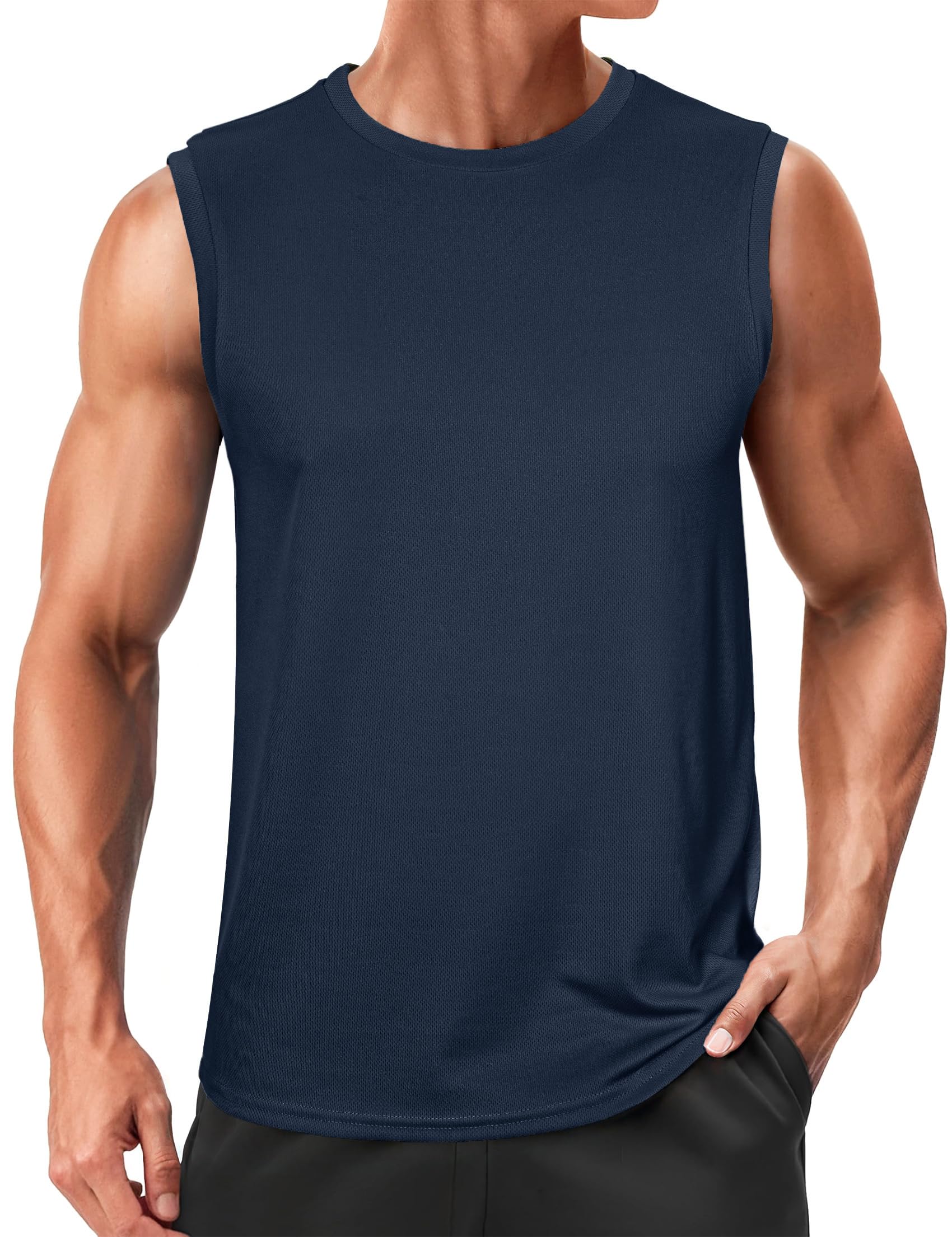 Wayleb Achselshirt Herren Sport Tank Top, Atmungsaktives Funktionsshirt für Fitness & Training, Schnelltrocknend Muskelshirt für Gym & Running, S-3XL