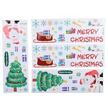 Ubersweet Christmas Wall Stickers, Exquisite Healthy Durable Removable Christmas Stickers, PVC for Window Glass Doors'