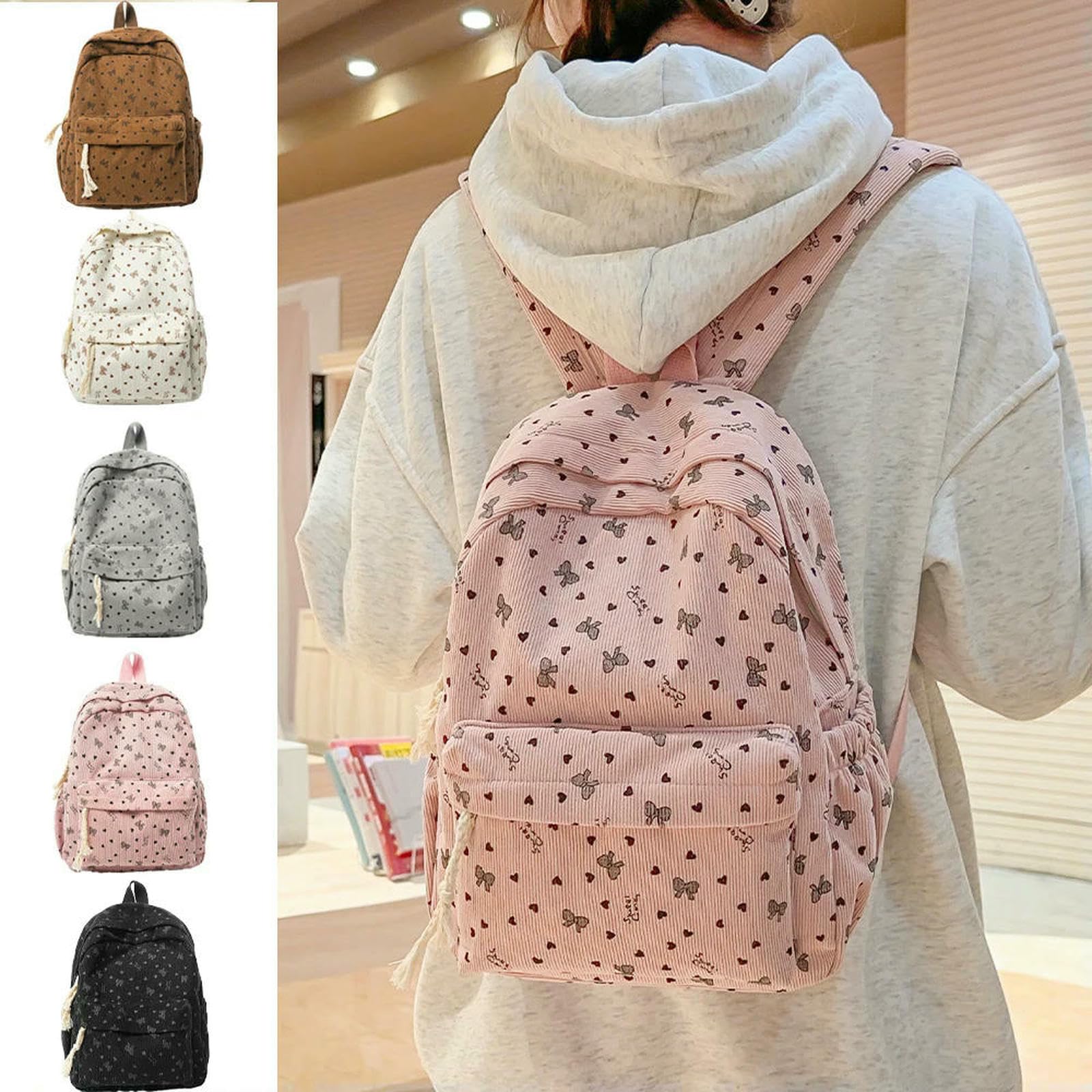 Rucksack Cord-Herbst-Winter-Rucksack Mit Großem Fassungsvermögen, Schule, Pendeln, Vielseitiger Rucksack, Outdoor-reiserucksack-a-1