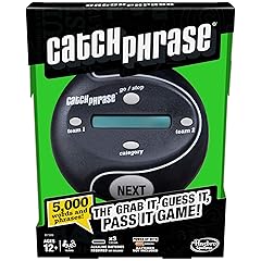Hasbro Gaming Catch Phrase Electronic Game | Fun Active Handheld Party Games for Adults, Teens, and Kids | 4 or More Players, 2 Teams | Portable Summer Travel Activities | Ages 12+ (Amazon Exclusive)