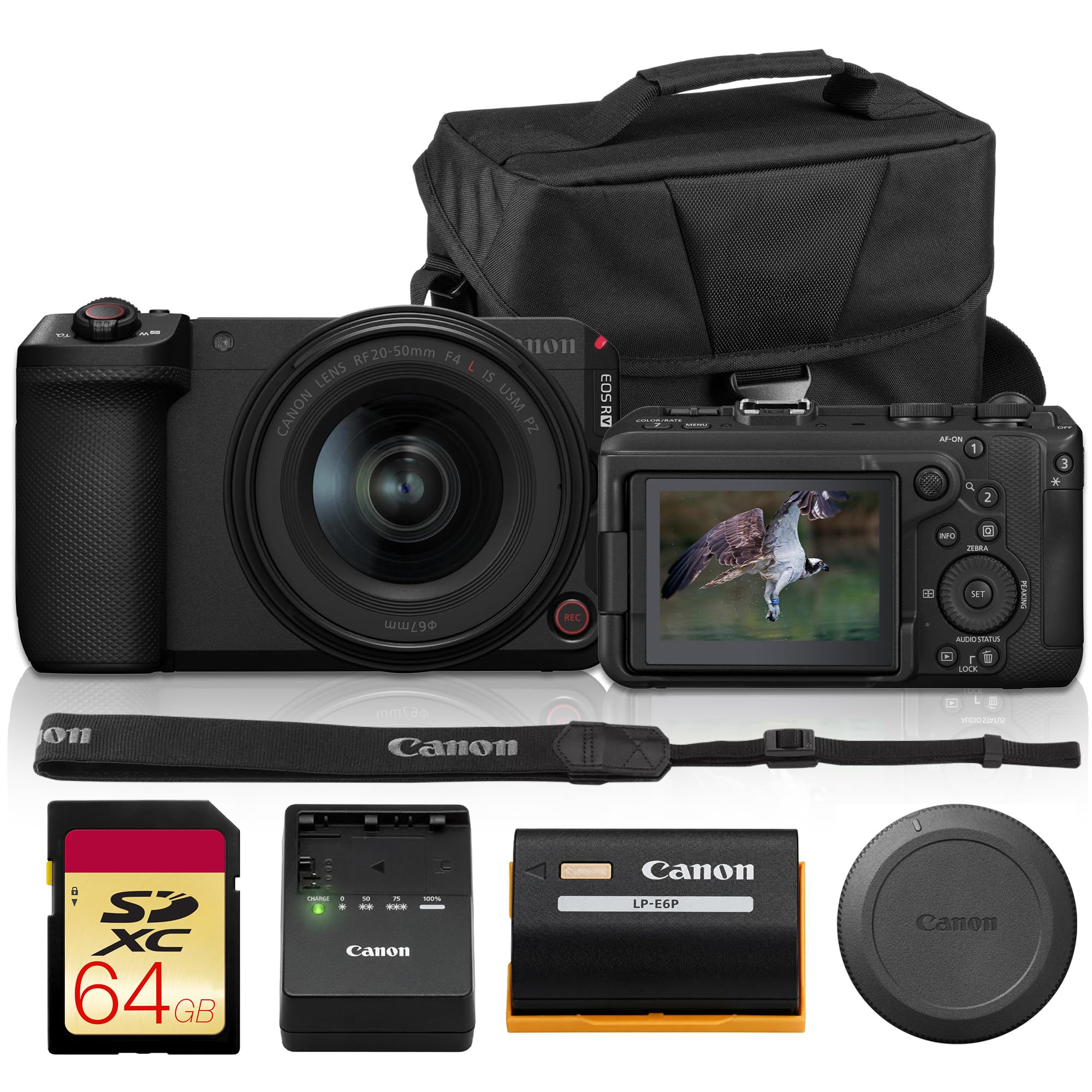 Canon EOS R6 V Mirrorless Camera with 20-50mm F4 RF PZ Lens, 32.5MP Full-Frame CMOS Sensor, DIGIC X Processor (7250C010) + 64GB UHS-II Card + Camera Bag (10pc Bundle)-picture-26
