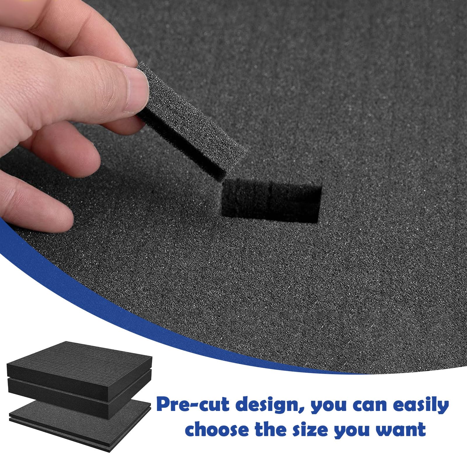 4PCS Square Foam Cube, Pick Apart Foam Insert - Image 3
