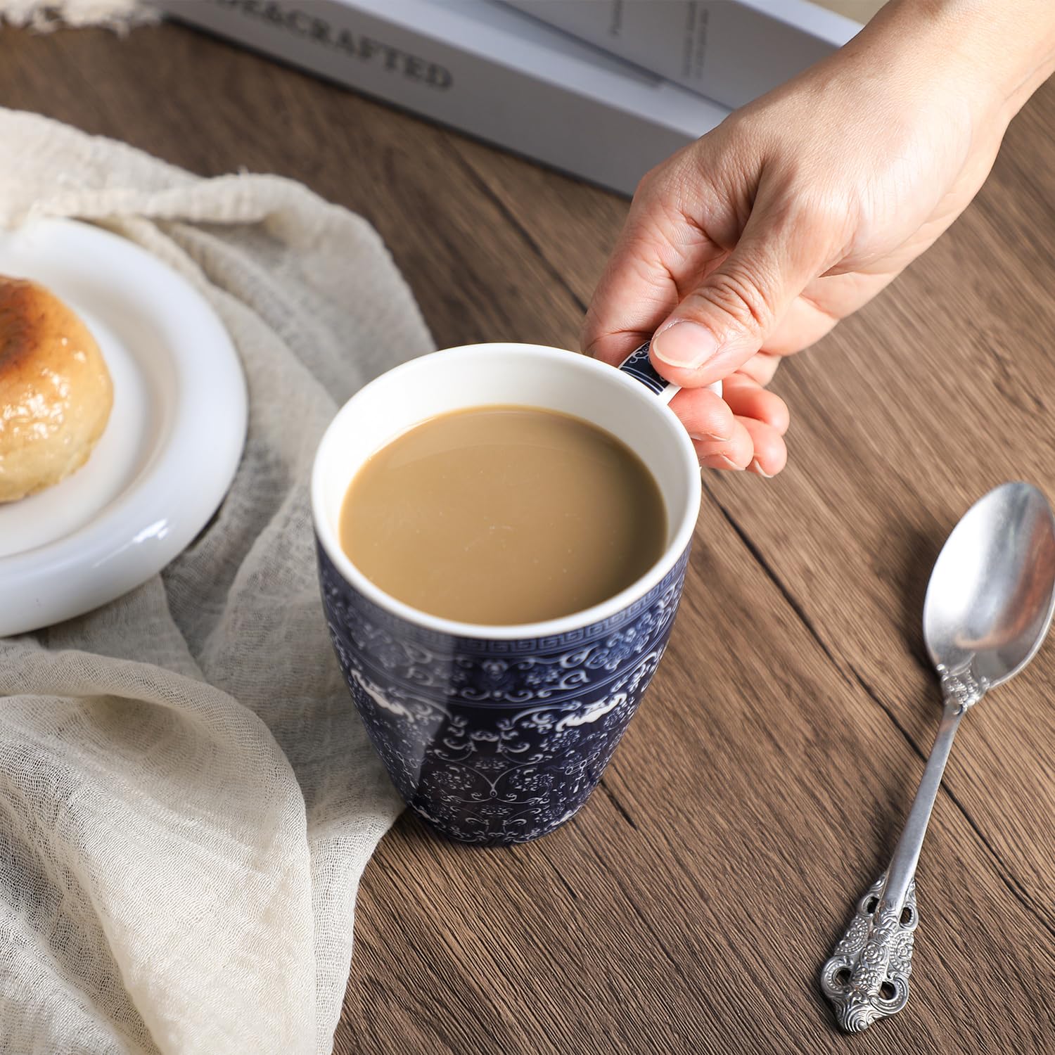 こっぷ Blue And White Porcelain Coffee Mug Tea Cup - China Mug Gift