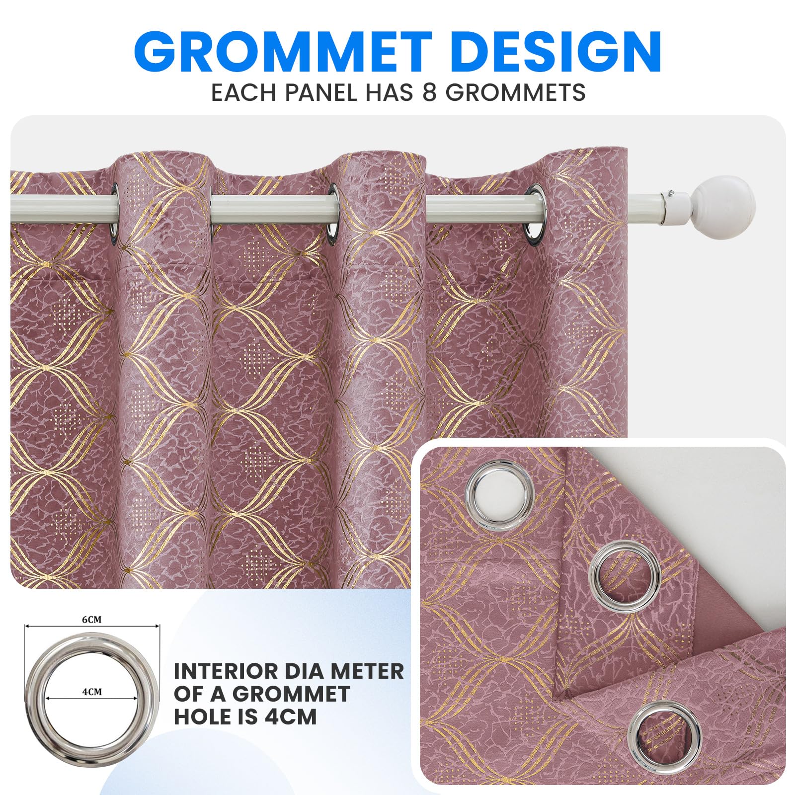 Ystyle Samtvorhang 2er Set 140x245cm, Blickdichte Vorhänge Samt für Schlafzimmer Wohnzimmer mit Ösen, Wunderschön Weich Vorhang Velvet Curtains, Verdunkelnd Samt Gardinen Blickdicht, Rosa