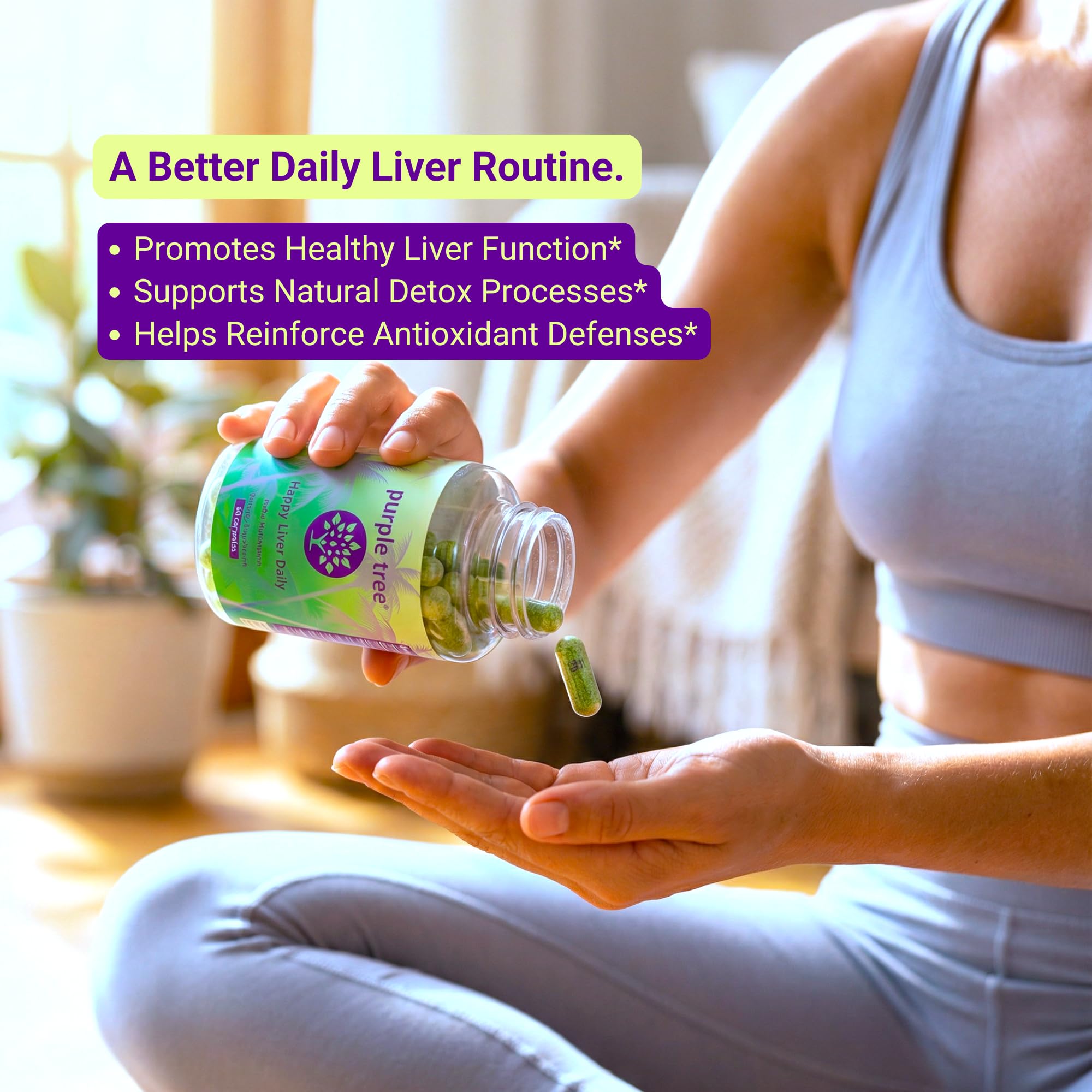 purple tree Happy Liver Daily | Milk Thistle + Glutathione Liver Supplement | 60 Caps — Amazon image 3