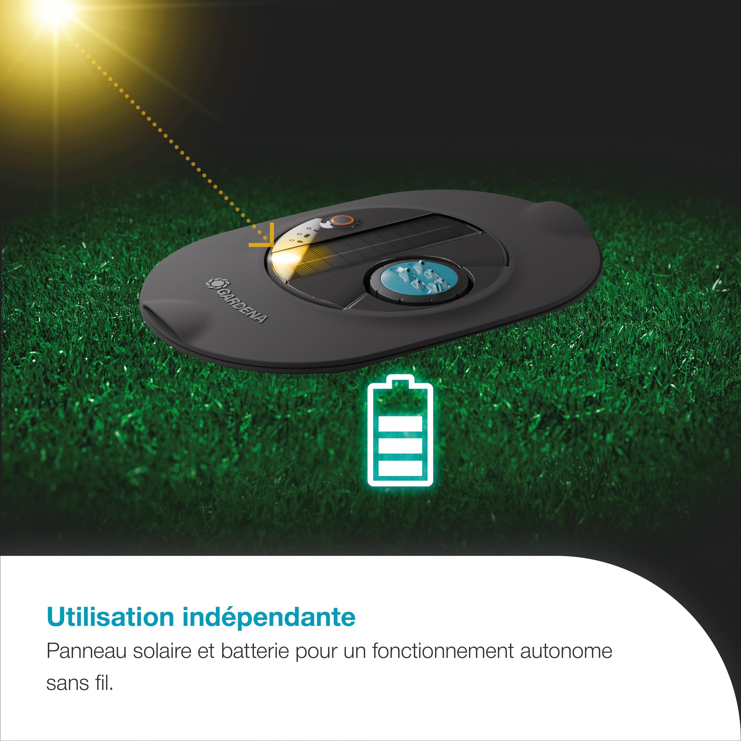 Gardena Système d'arrosage par canalisation AquaPrecise: économie d'eau, arrosage précis pour pelouses jusqu'à 320 m², commande Bluetooth, installation facile (16001-20)