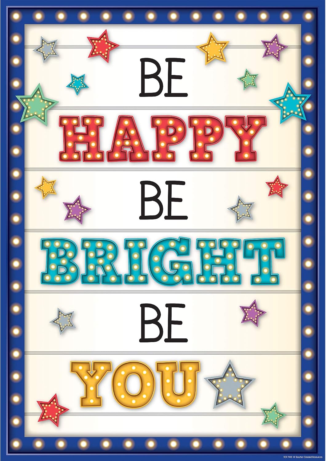 Amazon.com: Teacher Be Happy, Be Bright, Be You Positive Poster : Home