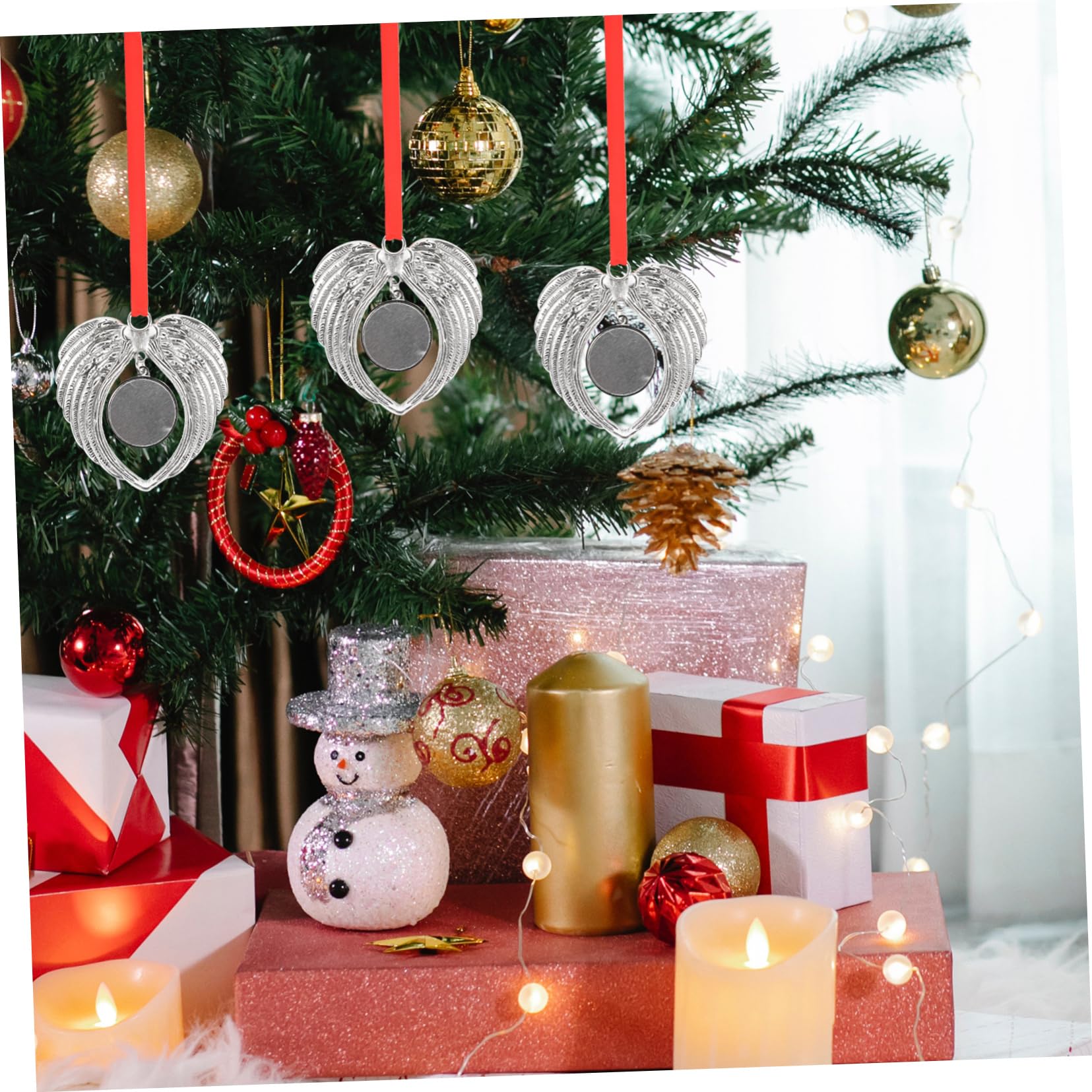 TOPBATHY 3 Juegos De Adornos Navideños Colgantes De Sublimación para Árbol De Navidad Decoración Navideña Decorativa (6 Piezas X 3)