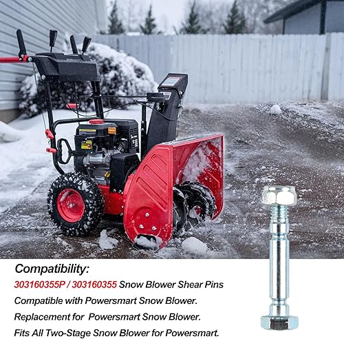 Miniatura 10 de Multisland 2 pasadores de corte para soplador de nieve de 2 etapas, 20 pasadores de corte de barrena y 20 pasadores de chaveta 738-04124 y