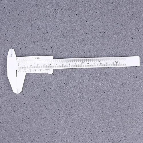 Miniatura 6 de Mini calibrador Vernier, regla de pinza métrica, regla de pinza deslizante de plástico, calibrador de micrómetro manual, herramienta de medición