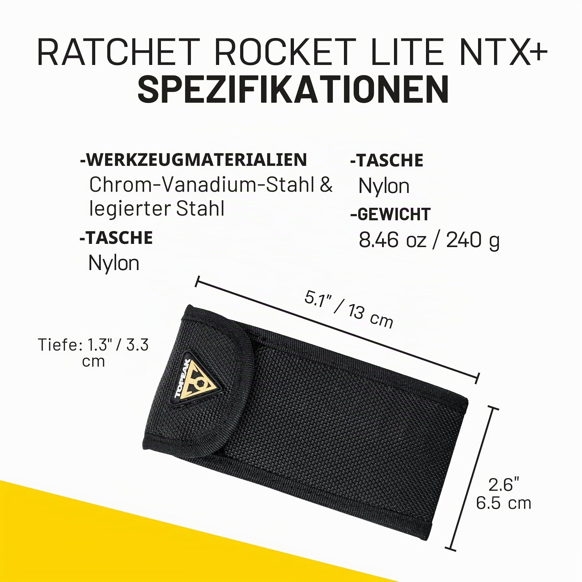 Topeak Ratchet Rocket Lite NTX + Black, One Size Open Box | Fahrrad-Handwerkzeuge
