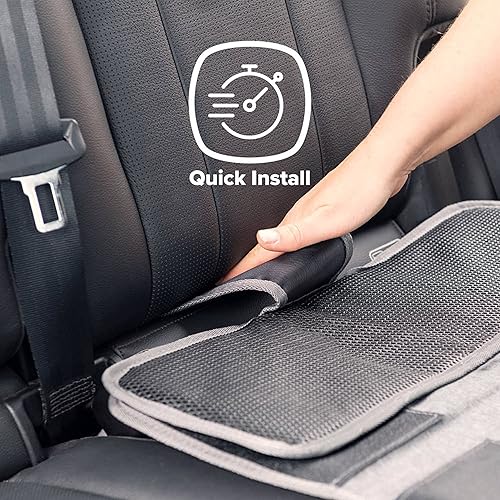 Miniatura 5 de Diono Super Mat - Paquete de 2 protectores de asiento de automóvil para asiento de automóvil infantil asiento elevado y mascotas probado en choques