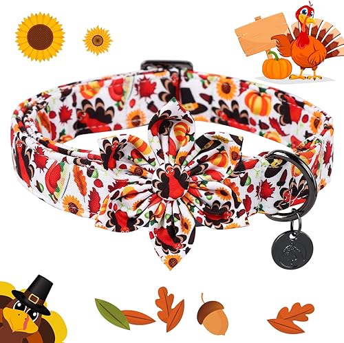 Miniatura 2 de DOGWONG Collar de perro fantasma de Halloween con corbatín, collar de perro de calavera negra para Halloween, duradero y suave, collar de perro para