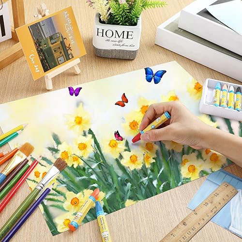 Miniatura 4 de 100 piezas de papel de acuarela de 140 libras  300 GSM, papel de pintura de arte pesado para colorear de agua blanca para artistas y niños (12 x 18