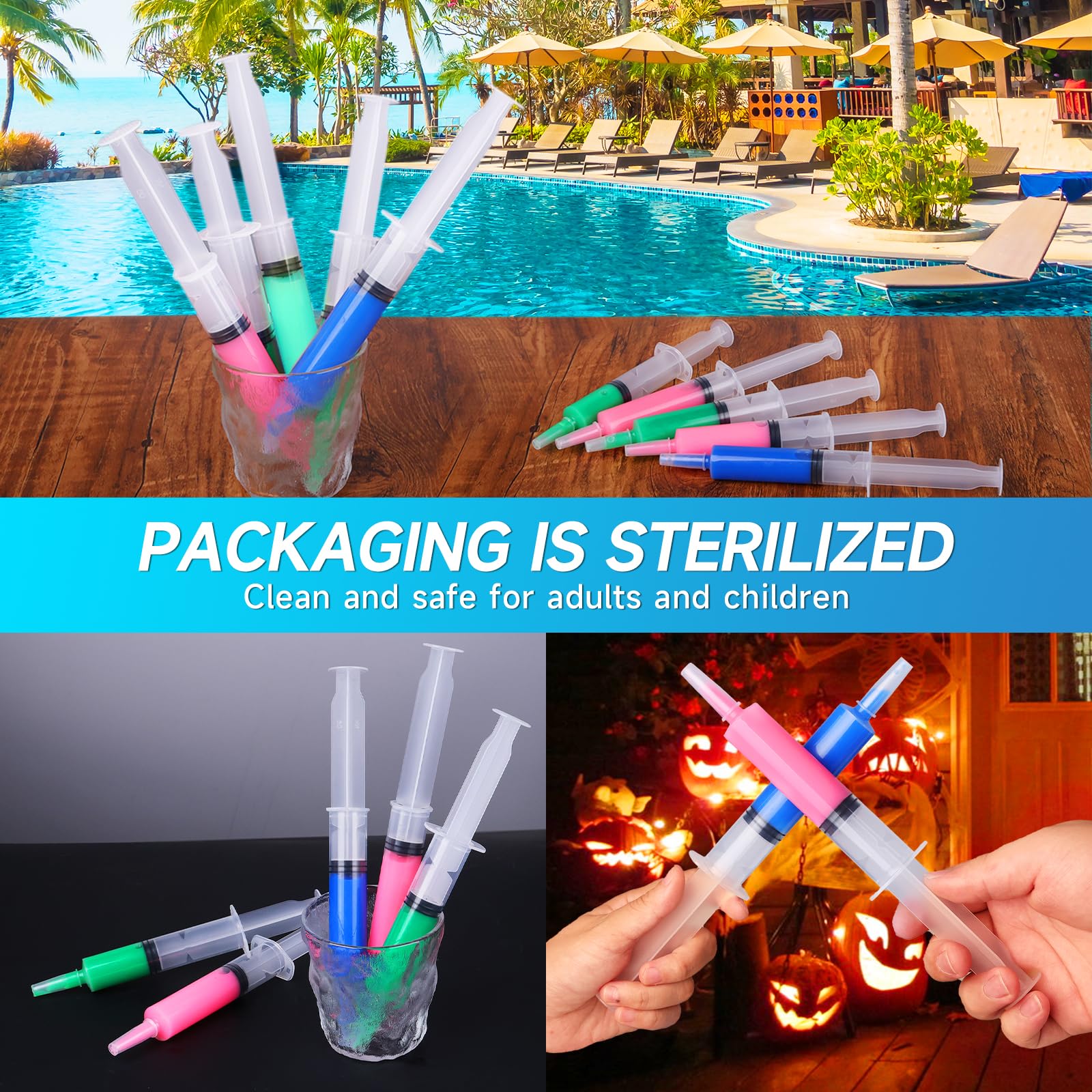 20ml Jello Shot Syringes 100 Pack with Tip Cap for Adults Kids — Amazon image 4