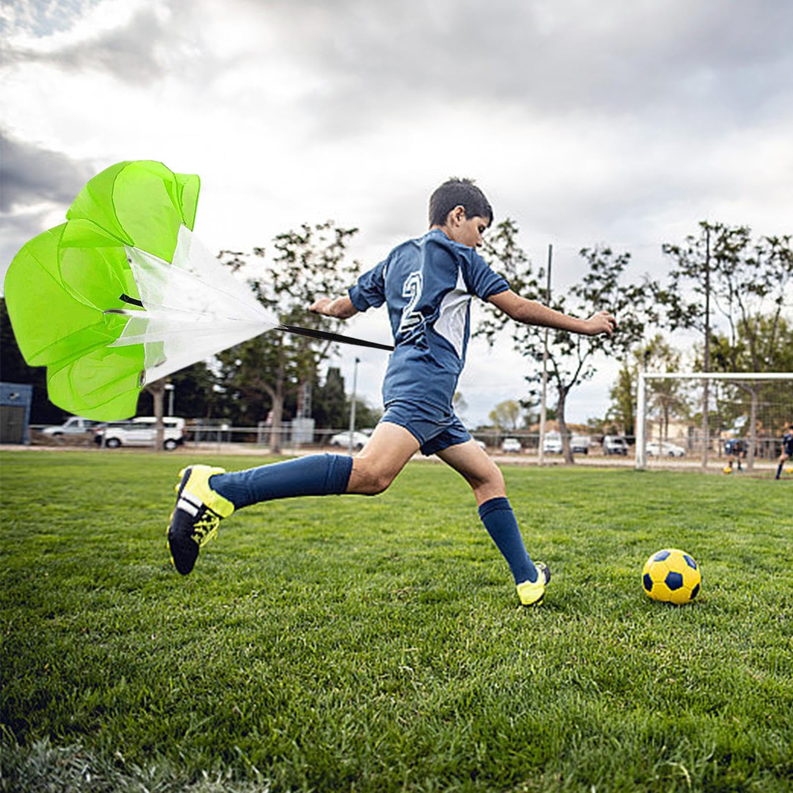 Speed Training Parachute - 59 Inch Running resistancee Parachute, Lightweight Speed Chute | Adjustable Waist Belt Running Power Parachute, Strength Training Football Chute for Speed Enhancement