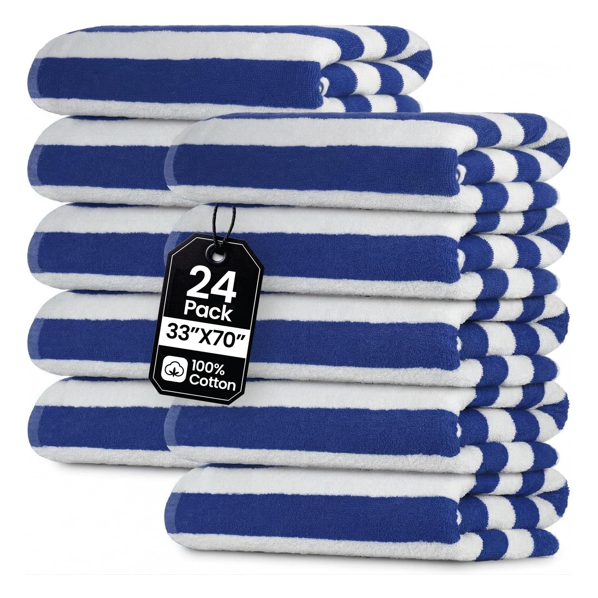 Amazon.co.jp: Blue Cabana ストライプ 特大 バルクビーチタオル 33x70