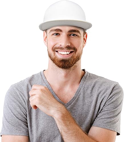 Vista 5 de DALIX Gorra de camionero con pico plano de malla trasera S M L Gorra ajustable Sólido Dos Tonos Snapback